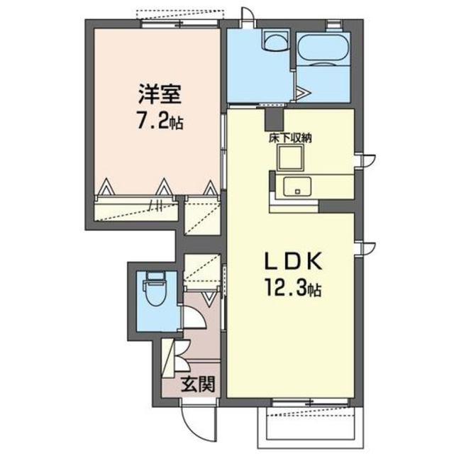 レジェンドヤマト J(1LDK/1階)の間取り写真