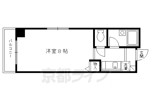 SHICATA SEPT BLDG(1K/2階)の間取り写真