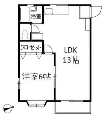 メゾン・ド・セーヌ(1LDK/2階)の間取り写真
