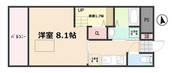 レガーロ公津の杜(1K/2階)の間取り写真