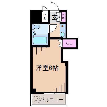 元住吉センチュリー21(1K/8階)の間取り写真