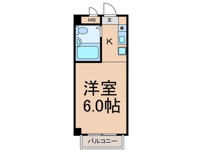 セントラルハイム(1K/2階)の間取り写真