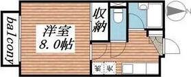 アンクラージェ小松島(1K/1階)の間取り写真