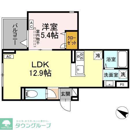セレスティア新堀(1LDK/2階)の間取り写真