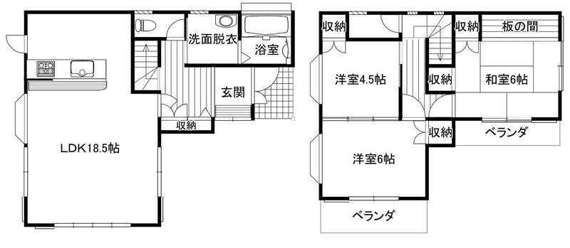 加須市南篠崎2-4-32戸建(3LDK/1階)の間取り写真