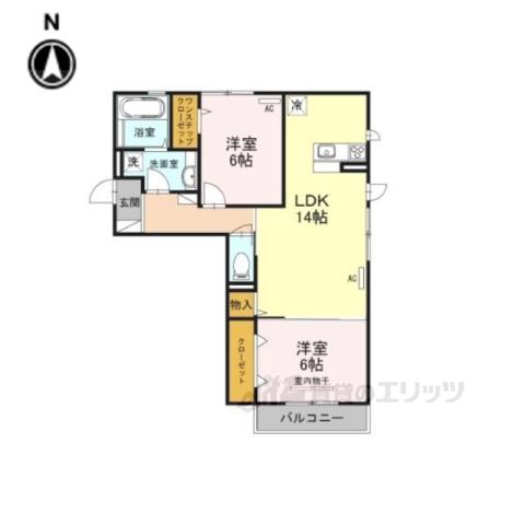 ファイブスター(2LDK/2階)の間取り写真