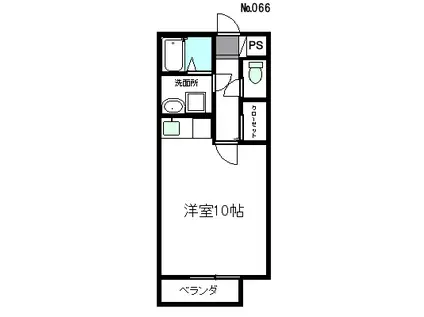 アンセリウム(ワンルーム/1階)の間取り写真