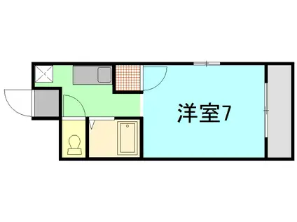 ハイム吉田(1K/1階)の間取り写真