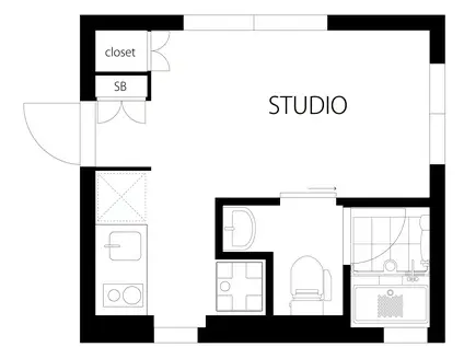 FARE下北沢III(ワンルーム/1階)の間取り写真
