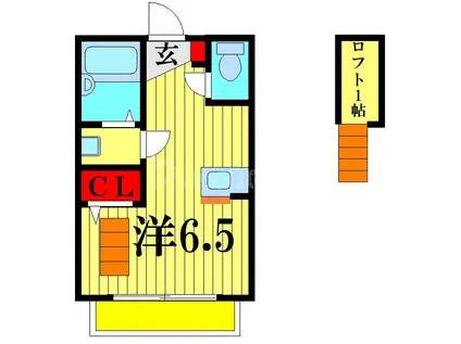 ミルクリーク柏の葉(ワンルーム/2階)の間取り写真