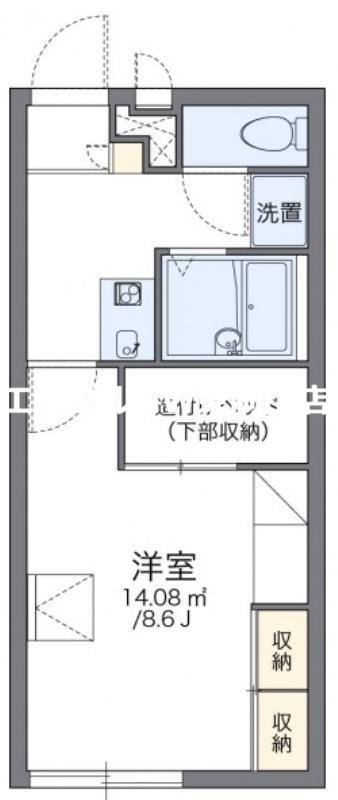 レオパレスアークハイツ(1K/2階)の間取り写真