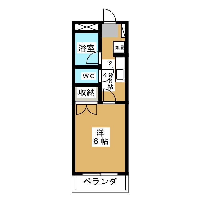 メイプルマンション(1K/3階)の間取り写真
