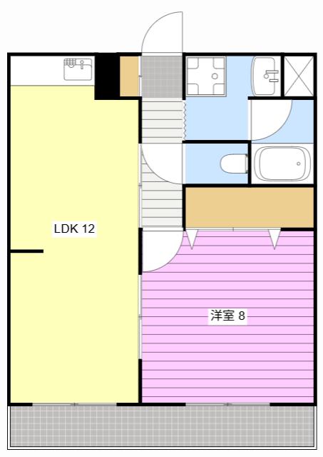 オズハウス2(1LDK/1階)の間取り写真