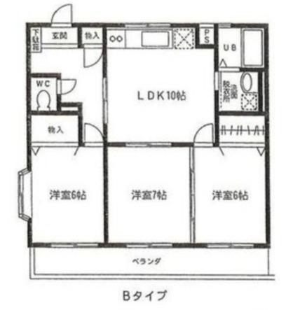 オーヴィラージュ(3DK/3階)の間取り写真