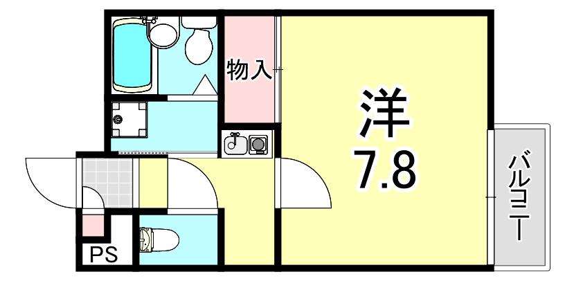 レオパレス曙(1K/2階)の間取り写真