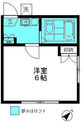 ジョイフルオークラNO.17(1K/1階)の間取り写真