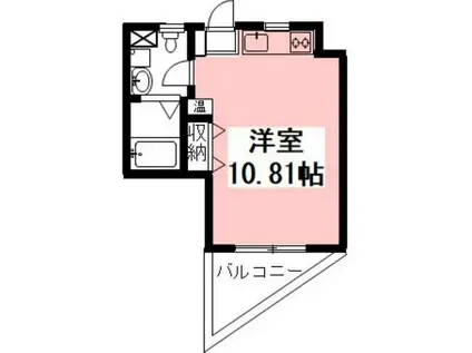 BANPOOI・II(ワンルーム/2階)の間取り写真