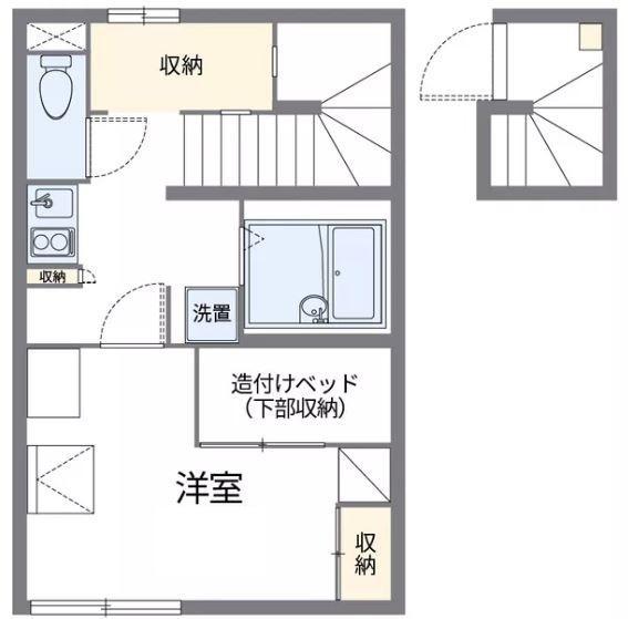 レオパレスキリーク YH(1K/2階)の間取り写真
