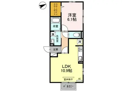 パレッティ(1LDK/2階)の間取り写真