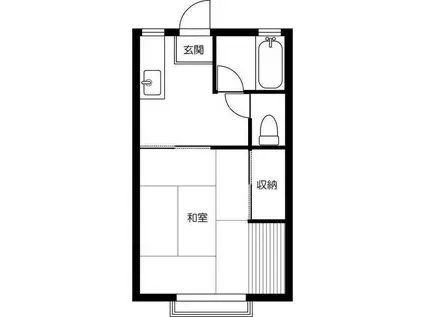 フジハイツ14号館(1K/2階)の間取り写真