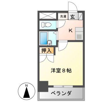 ヒルズ千種(1K/2階)の間取り写真