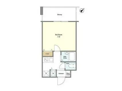 BPRレジデンス川口(1K/2階)の間取り写真