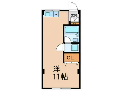 品川山本ビルディング(ワンルーム/4階)の間取り写真