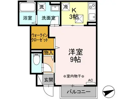 コーポ・マルマサ III(1K/1階)の間取り写真