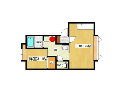 サクセスハイム(1LDK/2階)の間取り写真