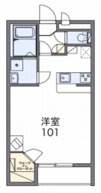 レオパレスウェルメード(1K/1階)の間取り写真