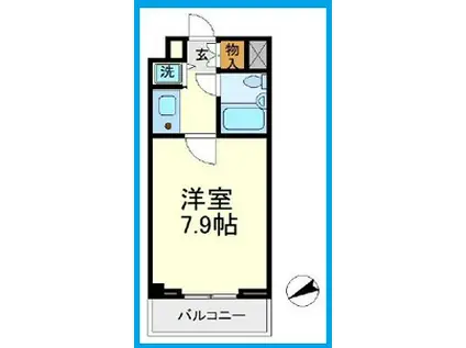 藤和シティコープ駒込(1K/2階)の間取り写真