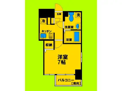 アスール江坂サード(1K/7階)の間取り写真