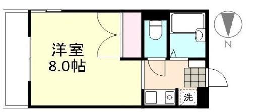 エステートナガオ(1K/1階)の間取り写真