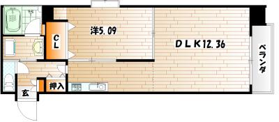 アイレックスII(1LDK/8階)の間取り写真