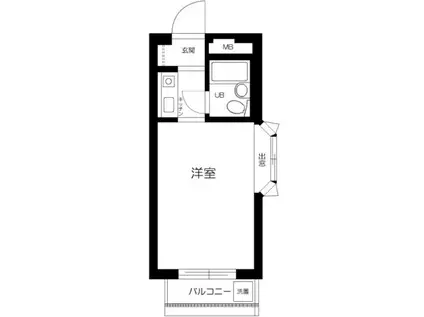 パールシティ中野(ワンルーム/1階)の間取り写真