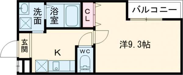 フジパレス上野芝III番館(1K/1階)の間取り写真
