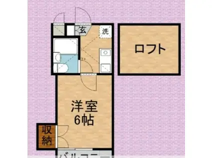 ハイツイナガキ(1K/2階)の間取り写真