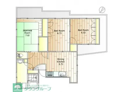 マジェスティパレスTK(3DK/4階)の間取り写真