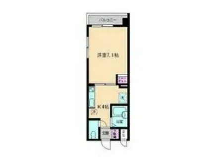 マイキャッスル東長崎(1K/1階)の間取り写真