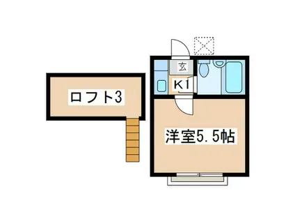 プラザ・ドゥ・グロリア(1K/1階)の間取り写真