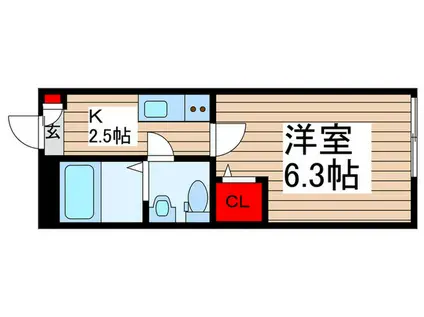 KEIAI RESIDENCE 清瀬III(1K/1階)の間取り写真