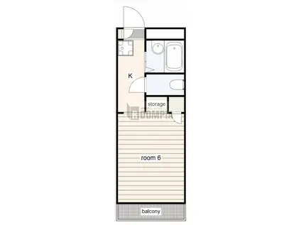 パークMAS(1K/3階)の間取り写真