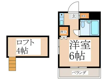 サンパレスI東伏見(ワンルーム/1階)の間取り写真