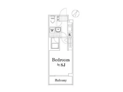 ブライズ久が原(1K/2階)の間取り写真