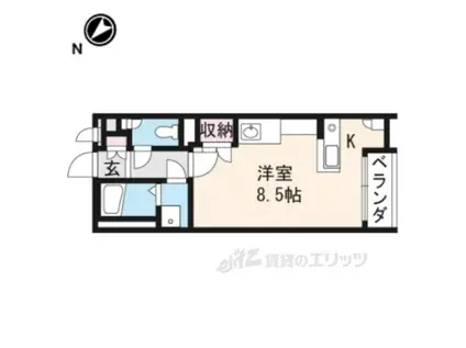 レオネクストカメリアレインⅢ(ワンルーム/2階)の間取り写真