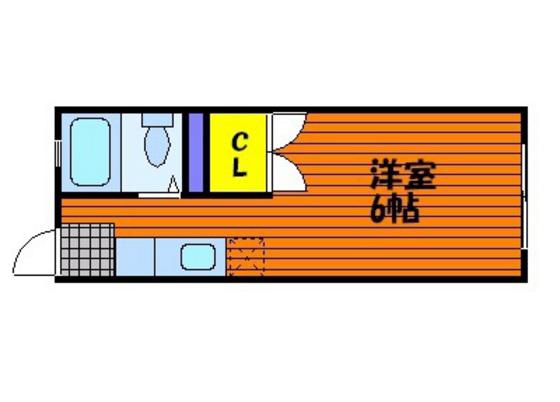 フレイバーランド梢(ワンルーム/1階)の間取り写真