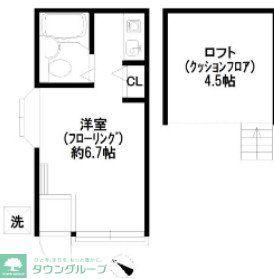 セントラルビレッジ(ワンルーム/1階)の間取り写真