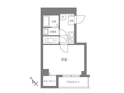 ALATO王子(1K/4階)の間取り写真