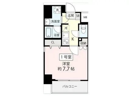 アトレ西葛西(1K/2階)の間取り写真