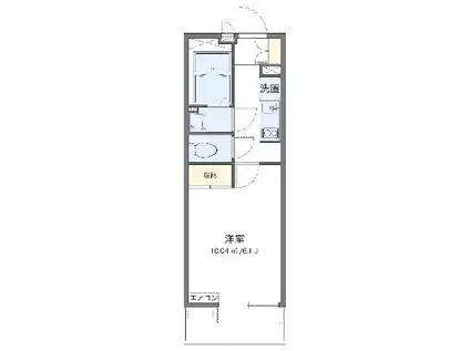 レオパレスエクセラン(1K/1階)の間取り写真